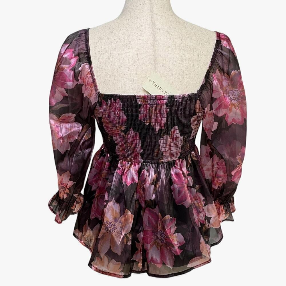 Thirty/Thirty Floral Babydoll Blouse - Size S (NWT) - Picture 3 of 8